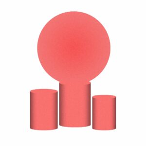 Trio Capa Cilindro + Painel Redondo 3D Rosa FRUTILY 1,50m Veste Fácil