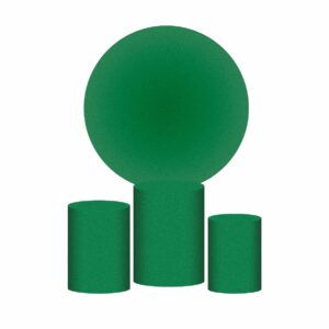 Trio Capa Cilindro + Painel Redondo 3D Verde Sinuca 1,50m Veste Fácil