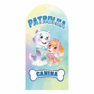 Painel De Festa Romano Decorativo Patrulha Canina Aquarela Skye e Everest 2