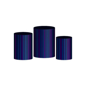 Trio Capa Cilindro Ripado Neon 3D Em Tecido Com Elástico 32