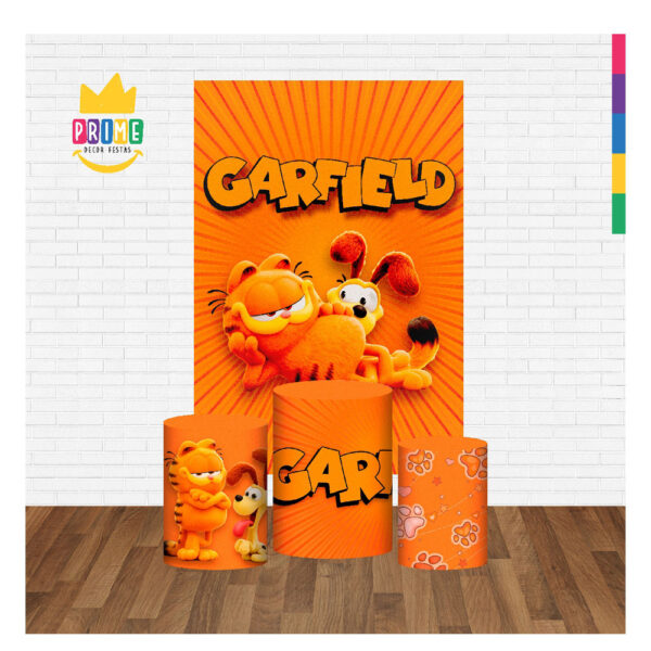 Kit Casado Garfield Trio Capa Cilindro Retangular Tecido GF01 - Image 2