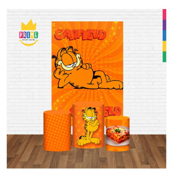 Kit Casado Garfield Trio Capa Cilindro Retangular Tecido GF02 - Image 2