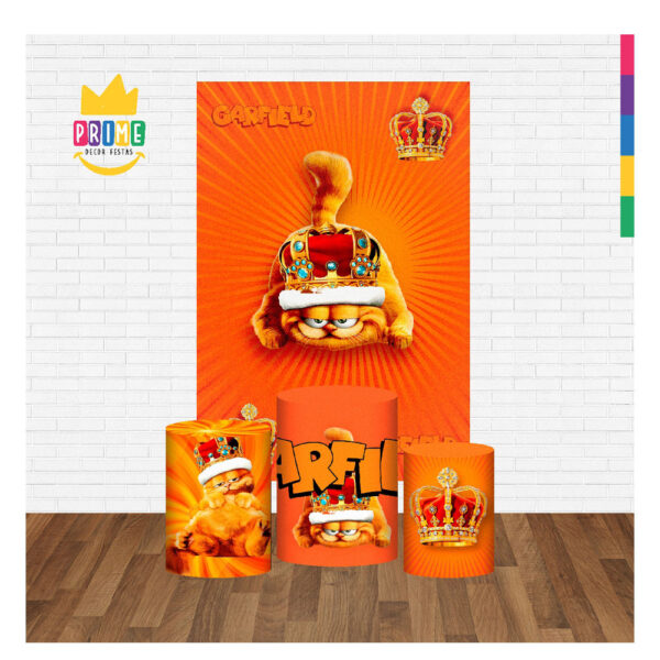 Kit Casado Garfield Trio Capa Cilindro Retangular Tecido GF04 - Image 2