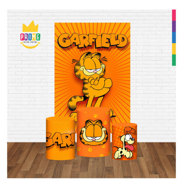 Kit Casado Garfield Trio Capa Cilindro Retangular Tecido GF03 - Image 2