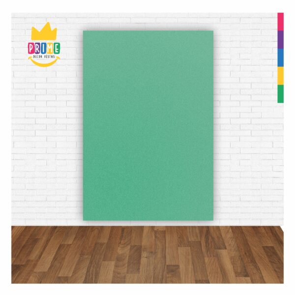 Painel de Festa Retangular 3D Verde Agua casadinho 1,75m x 2,20 Cor Lisa Tecido - Image 2