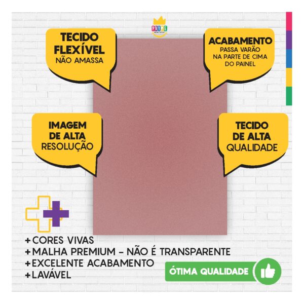 Kit Casado Rosa Blush Cor Lisa  Trio Capa Cilindro Retangular Tecido - Image 3