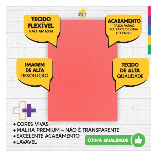 Kit Casado Rosa Frutily Cor Lisa  Trio Capa Cilindro Retangular Tecido - Image 3