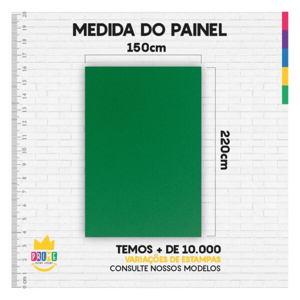 Painel de Festa Retangular 3D Verde Sinuca casadinho 1,75m x 2,20 Cor Lisa Tecido - Image 4