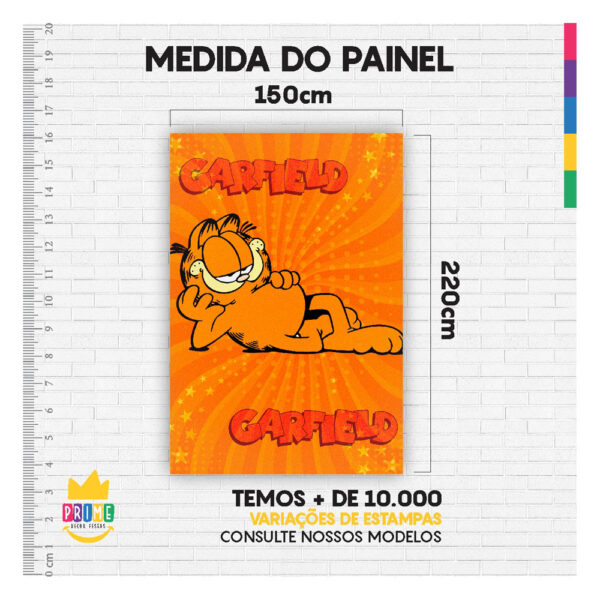 Painel Festa Garfield 3D Lateral para Casadinho 1,50m x 2,20m GF02 - Image 4