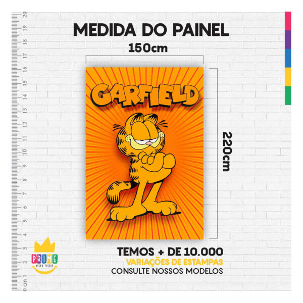 Painel Festa Garfield 3D Lateral para Casadinho 1,50m x 2,20m GF03 - Image 4