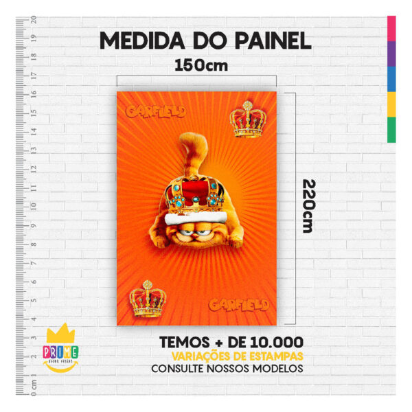 Painel Festa Garfield 3D Lateral para Casadinho 1,50m x 2,20m GF04 - Image 4