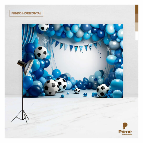 Fundo Fotográfico Cenário Esporte Futebol Balões Tecido 2,20m x 1,50m F964 - Image 4