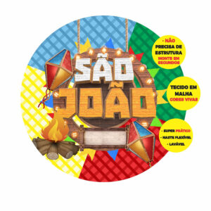 Painel Redondo 3D São João Abre Fácil 1,50m X 1,50m