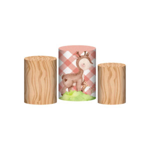 Trio Capa Cilindro Chapeuzinho 3D Em Tecido Com Elástico