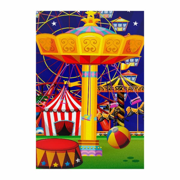 Painel de Festa Retangular 3D Circo casadinho 1,50m x 2,20
