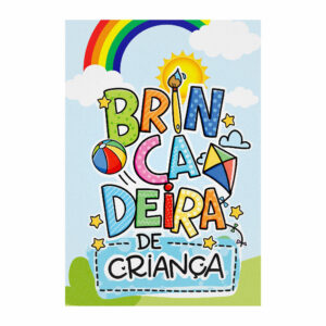 Painel de Festa Retangular 3D Dia das Crianças casadinho 1,50m x 2,20