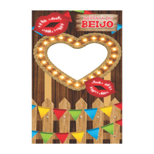 Painel de Festa Retangular Interativo 3D Festa Junina com Corte a Laser 1,50m x 2,20