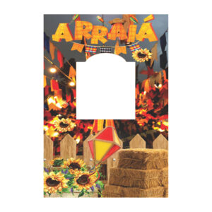 Painel de Festa Retangular Interativo 3D Festa Junina com Corte a Laser 1,50m x 2,20