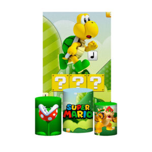 Kit Casado Super Mario Trio Capa Cilindro Retangular Tecido
