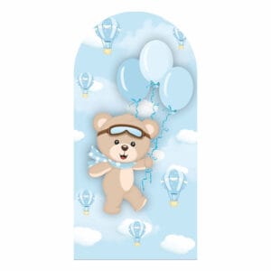 Painel De Festa Romano Decorativo Ursinho Aviador - CLD698