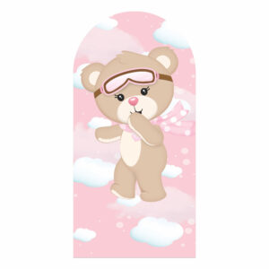 Painel De Festa Romano Decorativo Ursinha Rosa - CLD699