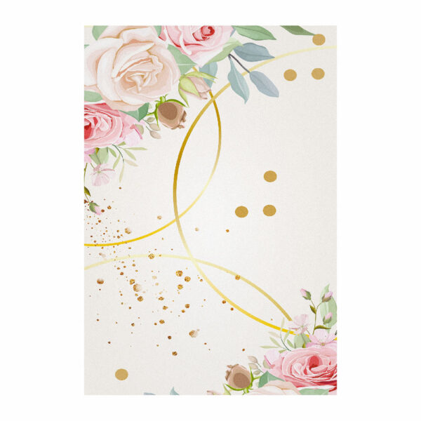 Painel de Festa Retangular 3D Floral casadinho 1,50m x 2,20