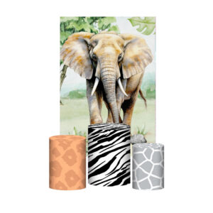 Kit Casado Safari Trio Capa Cilindro Retangular Tecido