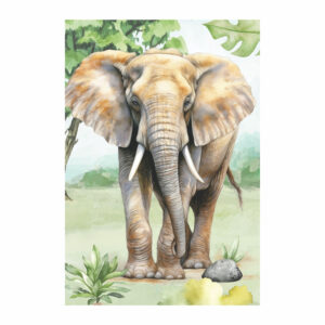 Painel de Festa Retangular 3D Safari casadinho 1,50m x 2,20