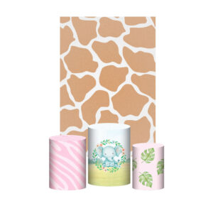 Kit Casado Safari Trio Capa Cilindro Retangular Tecido