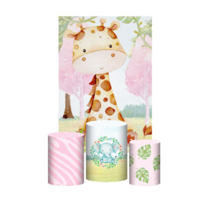 Kit Casado Safari Trio Capa Cilindro Retangular Tecido