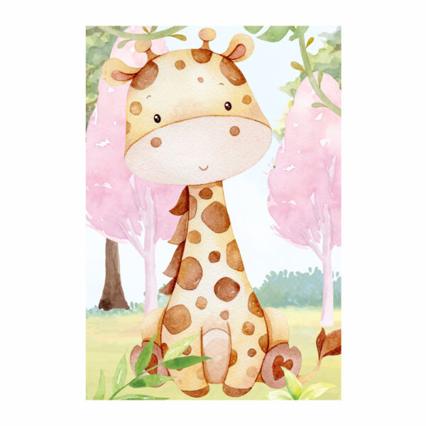 Painel de Festa Retangular 3D Safari casadinho 1,50m x 2,20