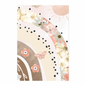Painel de Festa Retangular 3D Boho Elefante casadinho 1,50m x 2,20