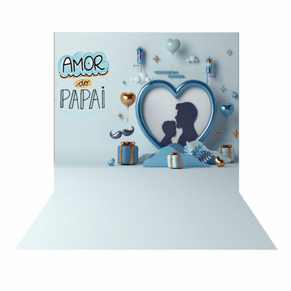 Fundo Fotográfico Dia dos Pais- Amor do Papai Tecido 2,20m x 1,50m F1078