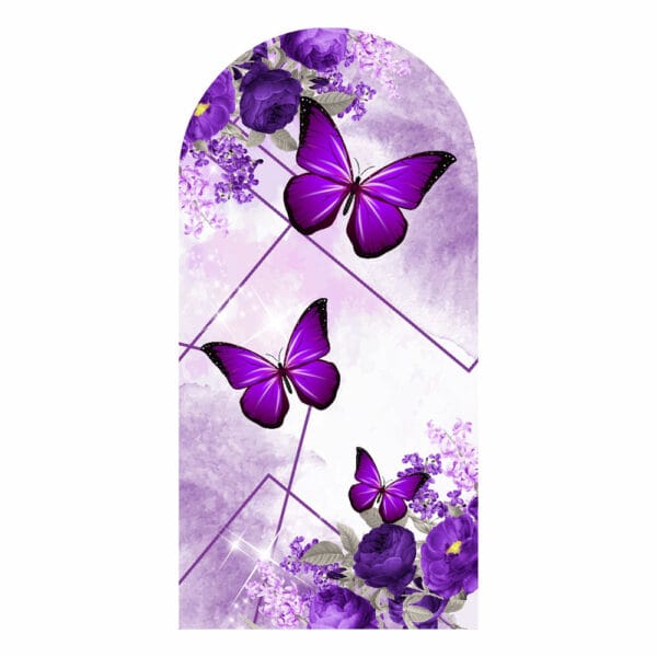 Painel De Festa Romano Decorativo Borboleta Lilás- CLD671