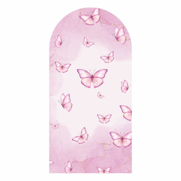 Painel De Festa Romano Decorativo Borboleta Rosa