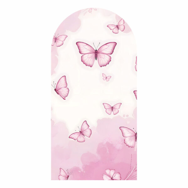 Painel De Festa Romano Decorativo Borboleta Rosa