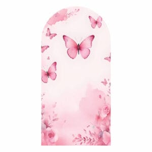 Painel De Festa Romano Decorativo Borboleta Rosa