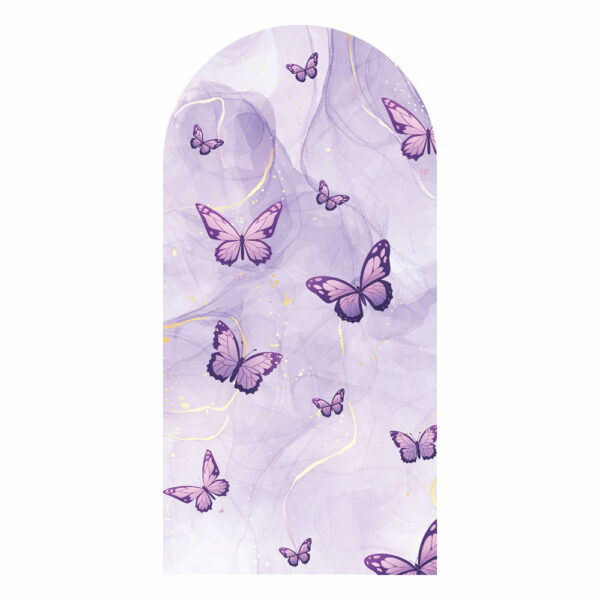 Painel De Festa Romano Decorativo Borboleta Roxa