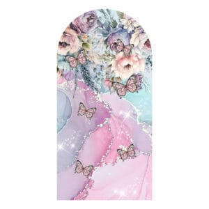 Painel De Festa Romano Decorativo Borboleta Rosa - CLD672