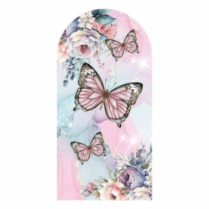 Painel De Festa Romano Decorativo Borboleta Rosa- CLD672