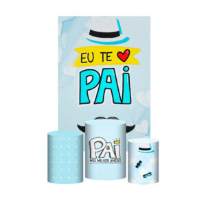 Kit Casado Dia dos Pais Trio Capa Cilindro Retangular Tecido