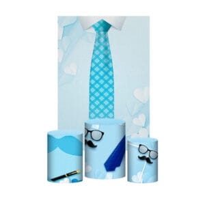 Kit Casado Dia dos Pais Trio Capa Cilindro Retangular Tecido