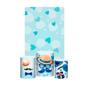 Kit Casado Dia dos Pais Trio Capa Cilindro Retangular Tecido