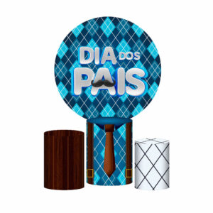Trio Capa Cilindro + Painel Redondo Dia dos Pais 3D 1,50m Veste Fácil