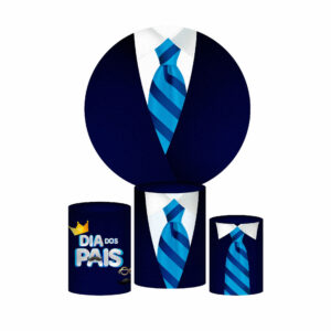 Trio Capa Cilindro + Painel Redondo Dia dos Pais 3D 1,50m Veste Fácil