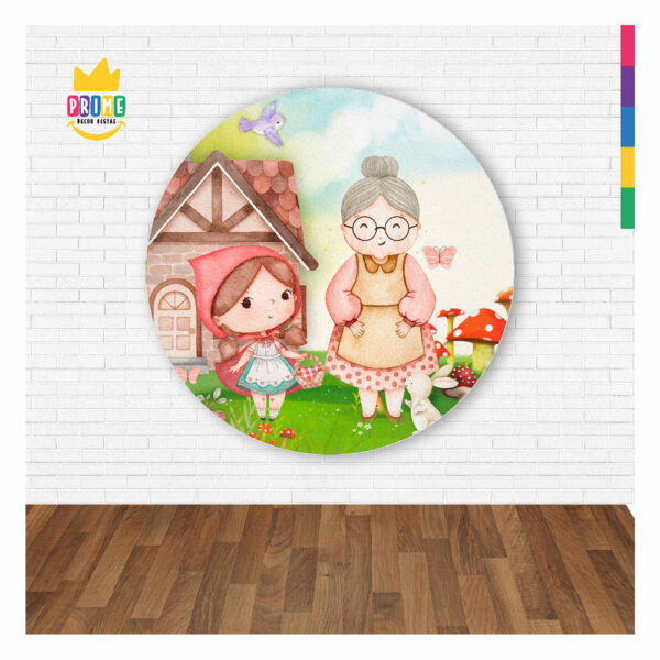 Painel Redondo 3D Chapeuzinho Abre Fácil 1,50m X 1,50m - Image 2