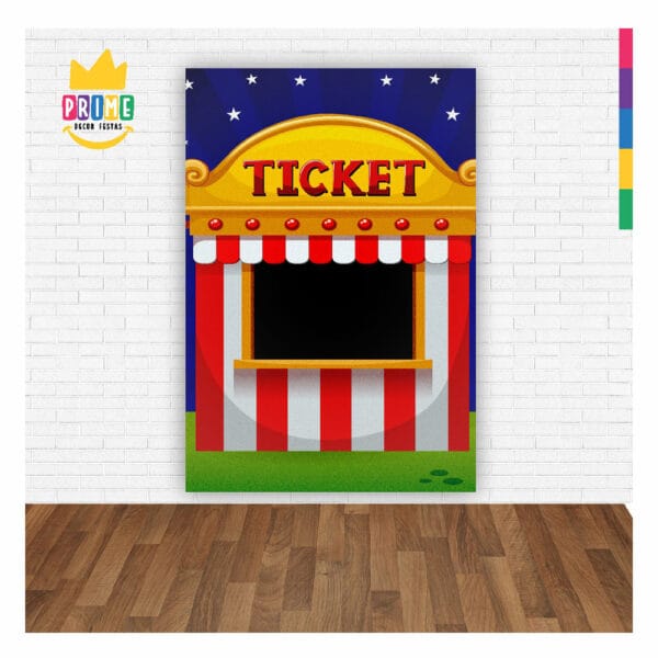 Painel de Festa Retangular 3D Circo casadinho 1,50m x 2,20 - Image 2