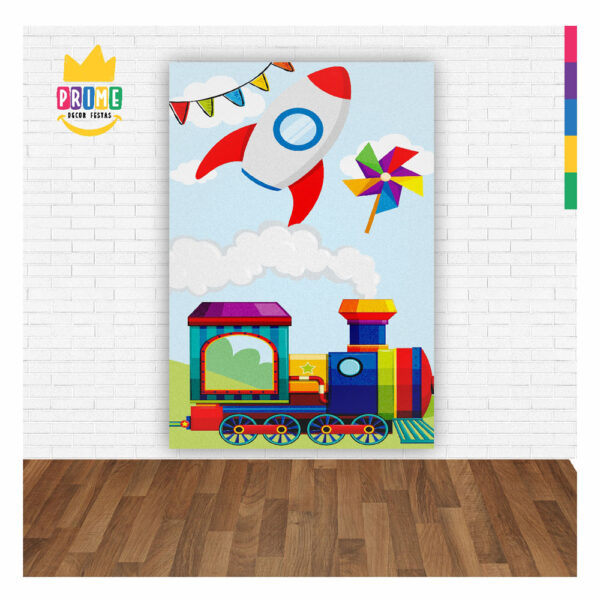 Painel de Festa Retangular 3D Dia das Crianças casadinho 1,50m x 2,20 - Image 2
