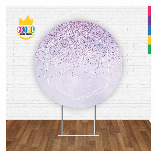 Painel Redondo 3D Glitter Tecido Sublimado 1,50m x 1,50m - Image 2