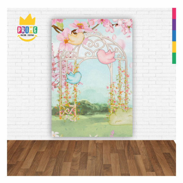 Painel de Festa Retangular 3D Jardim casadinho 1,50m x 2,20 - Image 2
